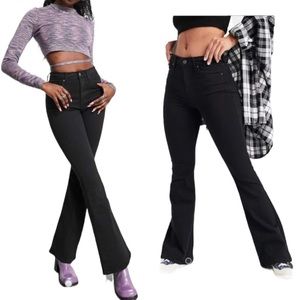Topshop Black Flare & Wide Leg Jeans